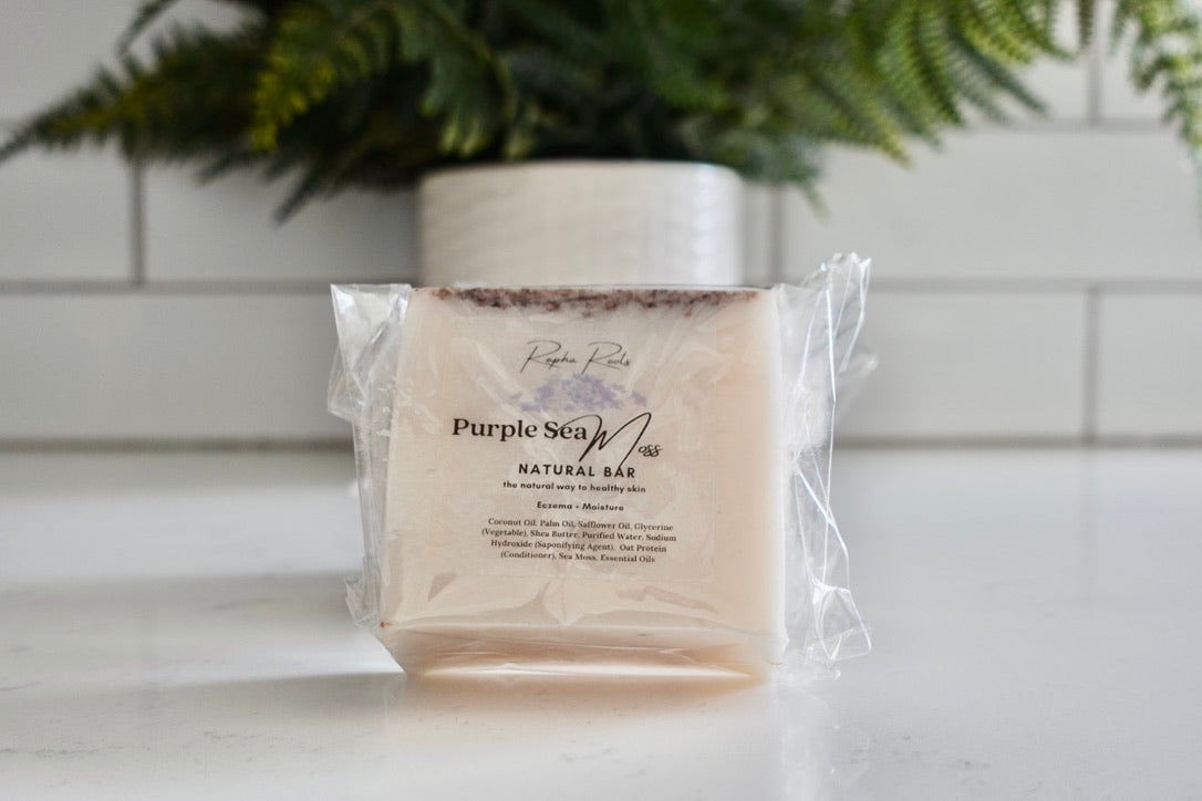 Purple Sea Moss Soap with Oatmeal – Natural Glow & Detox
