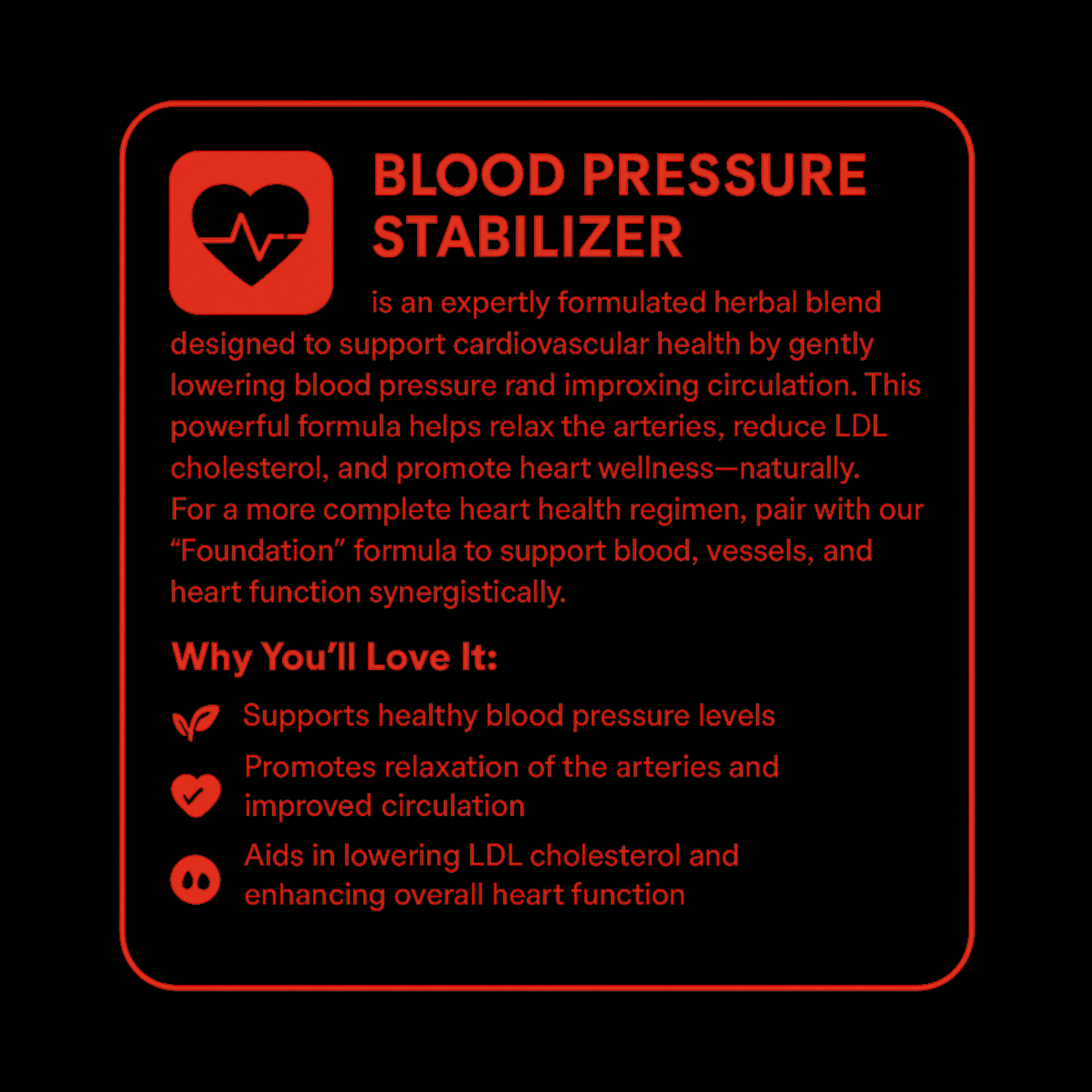 Blood Pressure Stabilizer