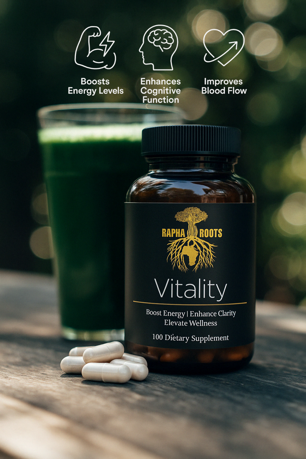 Vitality Natural Energy Supplement | Herbal Power for Daily Performance