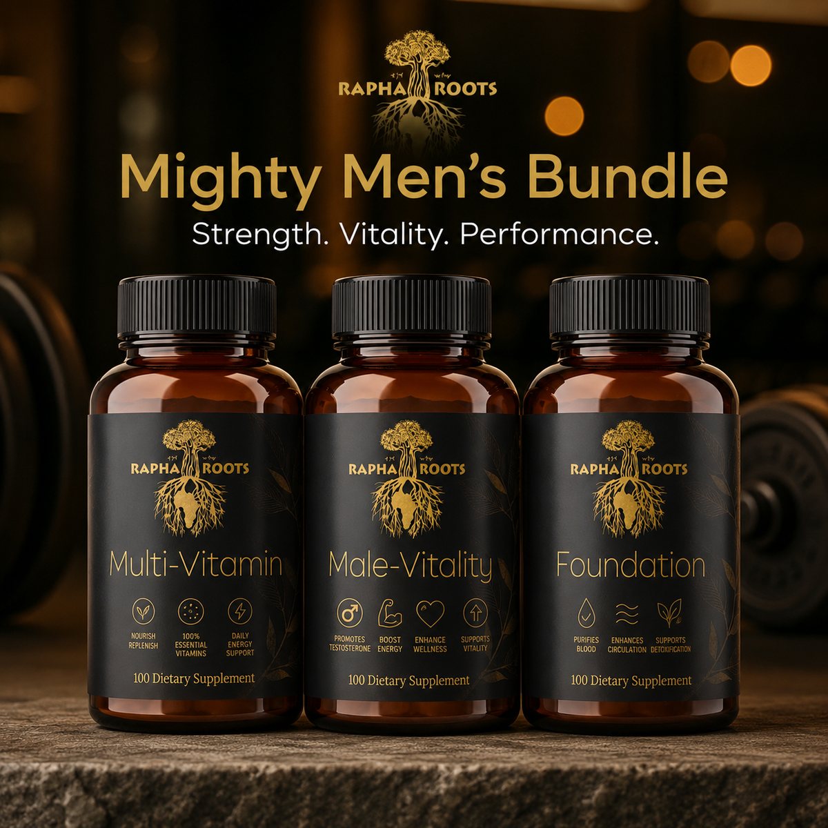 Mighty Men’s Bundle | Natural Energy & MenVitality  Balance Pack